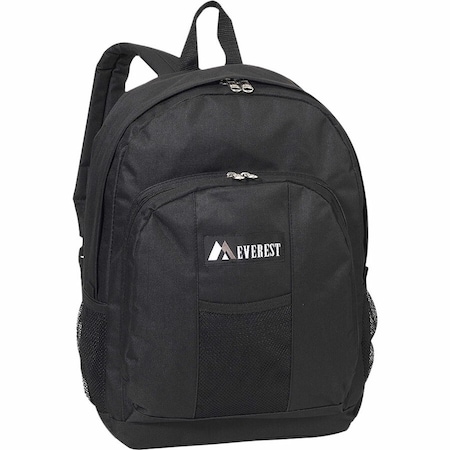 Everest Trading Everest BP2072-BK 17 in. Backpack with Front and Side Pockets BP2072-BK