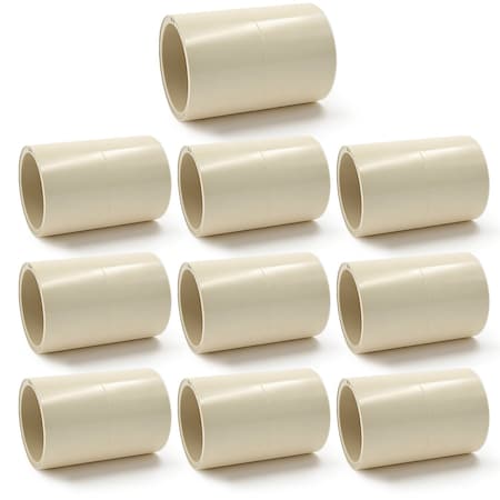 Supplygiant 2 Inch CPVC White Slip Coupling Socket x Socket Fitting, 10PK DWDQ2422-10-Pk