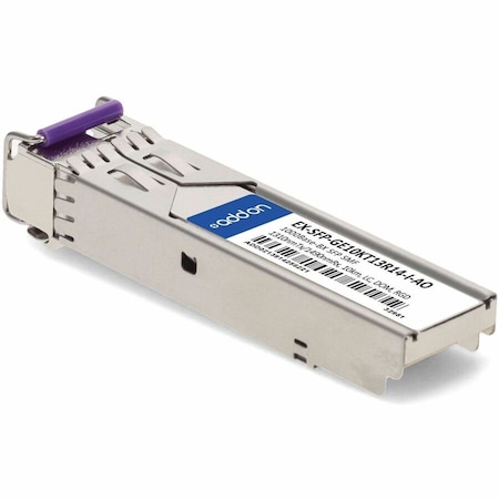 Add-On JUNIPER NETWORKS COMPATIBLE TAA 1000BASE-BX SFP TRANSCEIVER SMF, 1310NMTX/1490N EX-SFP-GE10KT13R14-I-AO