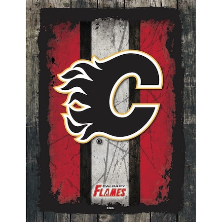 Holland Bar Stool Co Calgary Flames 15" x 20" Canvas Wall Art LCnvs02-1520CalFla
