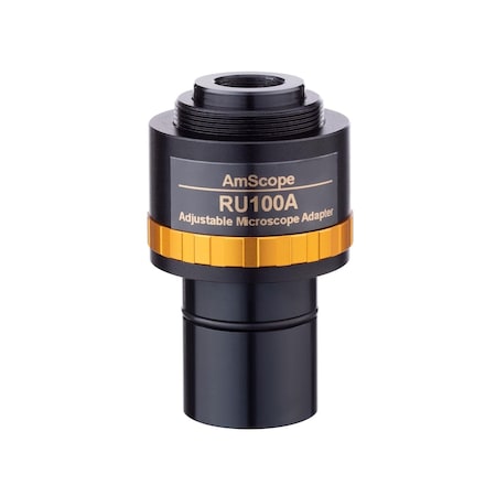 Amscope 1X Adjustable C-mount Relay Lens for Microscope Cameras RU100A