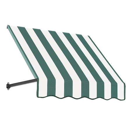 Awntech Awning, 16" H, Green, White, 52 1/2" L ER1030-4FW