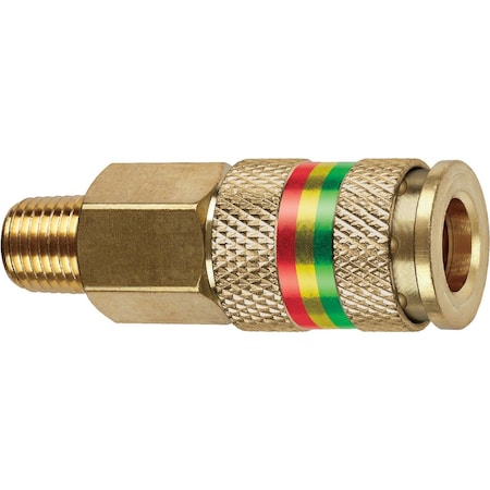 Tru-Flate Combo-Coupler 1/4'' MNPT Brass Coupler 13-513