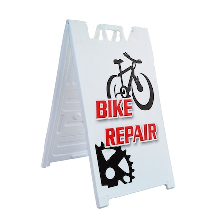 Signmission Bike Shop, A-Frame & 2 Sign Inserts, Heavy-Duty Plastic Frame SBHD-C-2436-Bike Shop