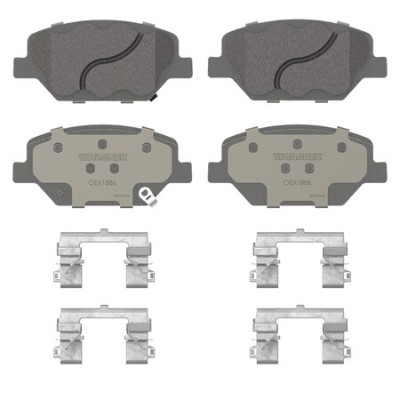 Wagner Brake OEX Front Disc Brake Pad Set Premium Ceramic,  OEX1886