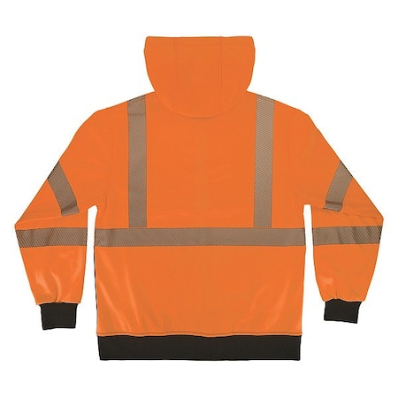 Ergodyne Hi-Vis Sweatshirt, 5XL, Orange 22989