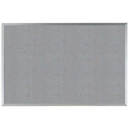 Aarco VIC Cork Bulletin Board w/ a Clear Satin Anodized Aluminum Frame, Potato Skin 24''Hx36''W DW2436182