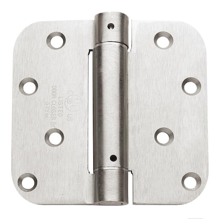 Global Door Controls 4 in. x 4 in. Satin Nickel Steel Spring Hinge with 5/8 in. Radius CPS4040-5/8-US15-M