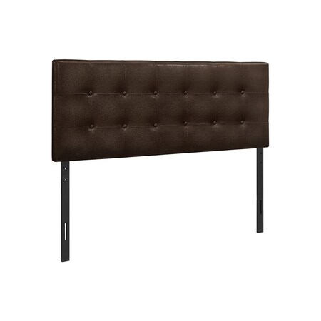 Homeroots Brown Faux Leather Upholstered Full Headboard 490183