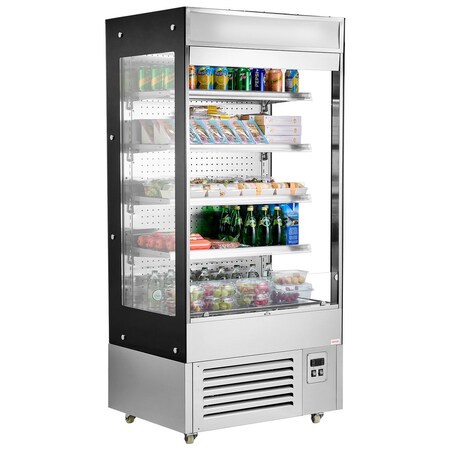 Vevor Open Air Merchandiser 4-Tier Display Cooler with Air Curtain 18.4cu.ft. XCS-520L