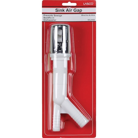 Westlake Pipe & Fittings 7/8''x5/8'' Chrome Plated Dishwasher Air Gap 5/1/2105