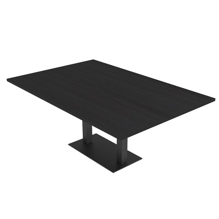 Skutchi Designs Rectangle Conference Table With Power Unit, 48 in W, 84 in L, Black HAR-REC-48X84-DOU.BK-U999ST19-NA