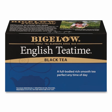 Bigelow English Teatime Black Tea, 0.08 oz Tea Bag, 28PK RCB003451