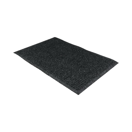 Condor Entrance Mat, Polypropylene, 3/8 in Thick, Charcoal, 2 ft W x 3 ft L 24N118