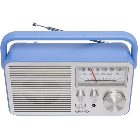 Jensen Portable AM/FM Radio-Blue MR-750-BL