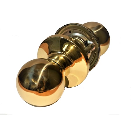 Global Door Controls Bright Brass Residential Passage Hall/Closet Door Knob GLS10SBAL-605