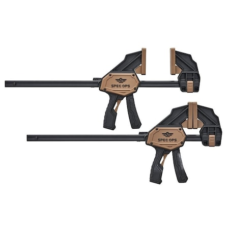 Spec Ops Large Bar Clamp, 330 lb, 13-1/8 in Max Opening Size, Steel Body SPEC-TCL13-2PK
