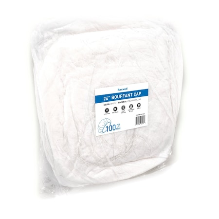 Raxwell Non-Woven Bouffant Caps 24", 100PK RSH1524