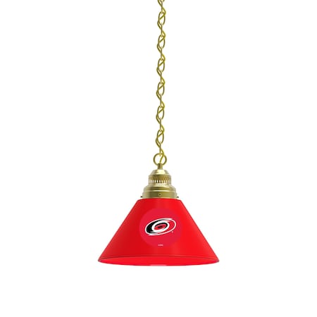 Holland Bar Stool Co Carolina Hurricanes Pendant Light, Brass Fixture BL1BRCarHur