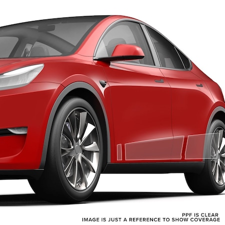 Tesbros PROTECTIVE FILM DirectFit Protection For Driver Passenger Side Rocker Panels Clear Hexis Bodyfe TB-PPF-YROCKER