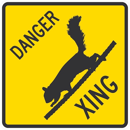 Lyle Danger Squirrel Crossing (W/Graphic), 24x24, Engineer Grade, Yellow G-12942-EG_24x24