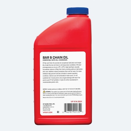 Vp Racing Quart Bar & Chain Oil 2931
