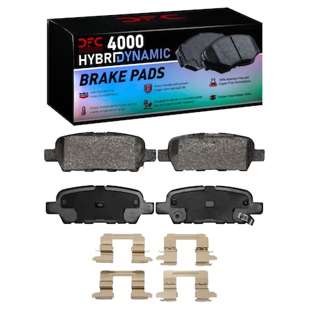 Dynamic Friction Co DFC HybriDynamic Brake Pads Hrdwr Kit 4000-0905-03