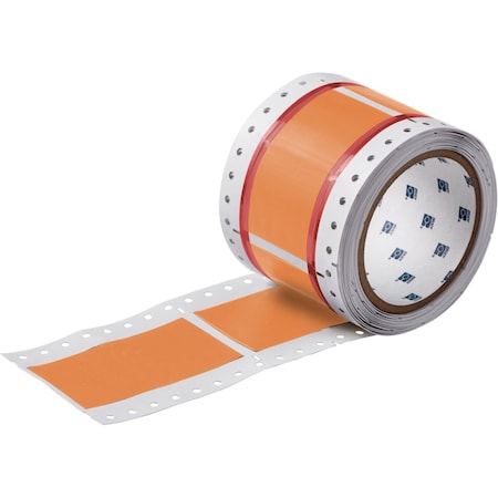 Brady PermaSleeve HX Heat Shrink Double Sided Wire Marking Sleeves, Orange, 2 in. Dia x 2 in. W 2HX-2000-2-OR