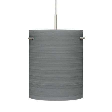Besa Lighting Besa Tamburo 8 Pendant, Titan, Satin Nickel Finish, 1x 100W MAX E26 Base 1JT-4006TN-SN