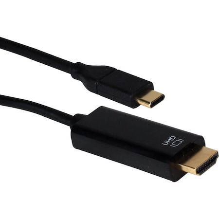 Qvs 6 ft. USB-C-Thunderbolt 3 to HDMI Ultra HD Video Converter Cable USBCHD-06