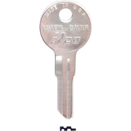 Kaba Ilco Bauer Nickel Plated File Cabinet Key BAU1R / 1618R, 10PK AL00000472
