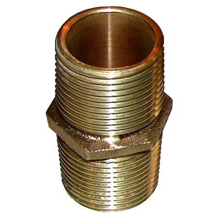 Overtime Bronze Pipe Nipple - 0.5 in. NPT OV2927546