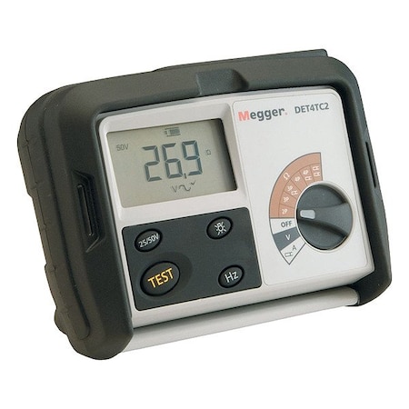 Megger EarthGroundResistanceTester, 20000ohm max DET4TC2 Basic Kit (Leads + Spikes)
