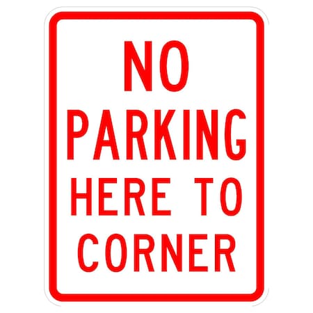 Sign Solutions Usa Parking Sign, 18 in W, Aluminum Sign, White DCS10HWT1824CUS00169