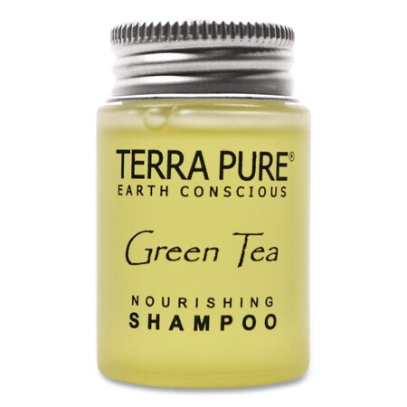Diversified Hospitality Solutions Terra Pure Shampoo Jam Jar, Green Tea Lemongrass Scent, 1 oz Jar, 300PK TP01S100
