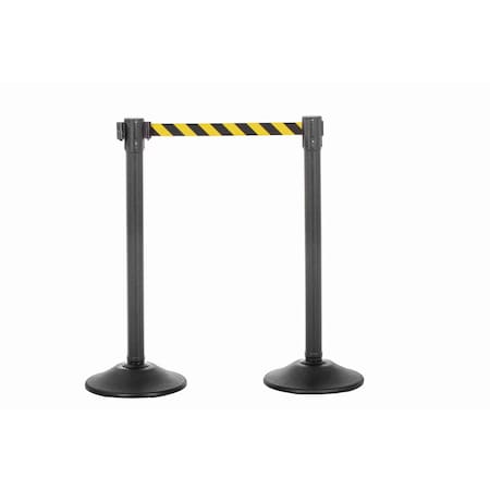 Us Weight Sentry QuikSecure Stanchion with 6.5' Chevron Belt, 2PK U2001CYB
