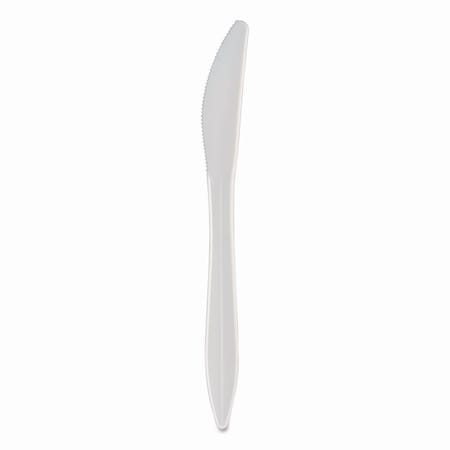 Berkley Square Mediumweight Polypropylene Cutlery, Knife, Plastic, White, 1000PK BEP01000