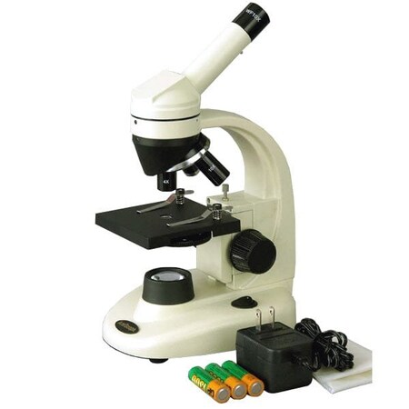 Amscope M130 Student Cordless Biological Monocular Compound Microscope 40X-400X Magnification with LED M130-LED