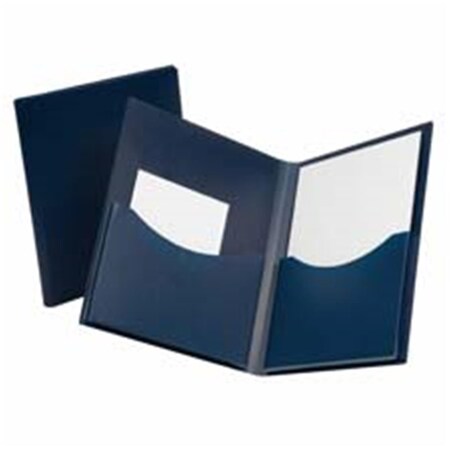 Esselte Pendaflex Twin Pocket Folder- w- 6in. Pockets- Holds 200 Sheets- Ltr- Navy ESS57455