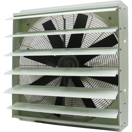 Iliving 24-Inch Corrosion Resistance Shutter Exhaust Fan, Single Speed ILG8SF24S-CR