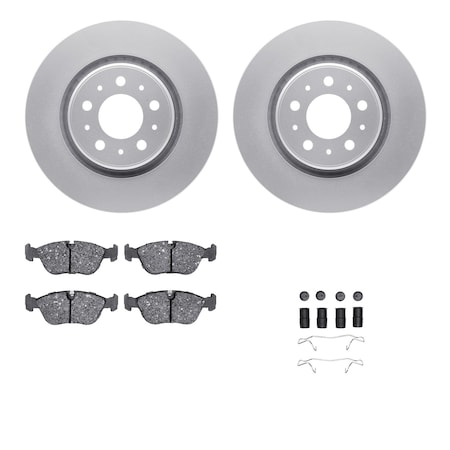 Dynamic Friction Co DFC GEOSPEC Coated Rotors with 5000 Brake Pads - Ceramic and Hardware 4512-27070