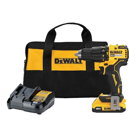 Dewalt 20V MAX Hammer Drill, Cordless, 2Ah, 9 5/8 in H DCD798D1