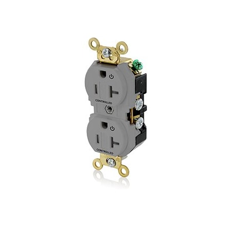 Leviton Extra Heavy Duty Controlled Duplex Receptacle 20 Amp, 125 Volt 5362-2PG