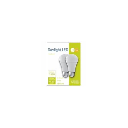 Current LED Light bulbs, A21, Daylight, 1520 Lumens, 13-Watts Pair 32594