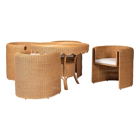 Bali & Pari Ayumi Natural Rattan Dining Set 262-14326-14188-ZORO