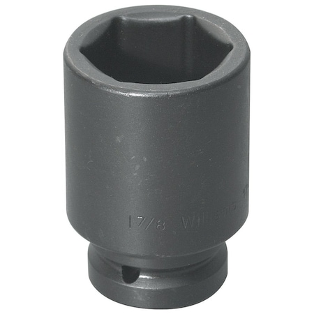 Williams 1" Drive Impact Socket Black Industrial, Deep 1" D, 6-Point 1-1/16 JHW17-634