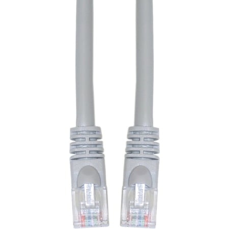 Cable Wholesale Cat5e Gray Copper Ethernet Patch Cable, Snagless/Molded Boot, POE Compliant, 7 foot 10X6-02107