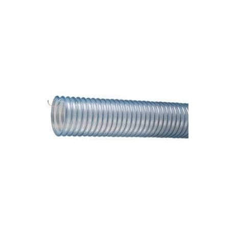 Kuriyama PLAS-T-FLO PF Series 4 in. ID & 20 ft Heavy Duty Polyurethane Material Handling Hose with Grounding PF400X20