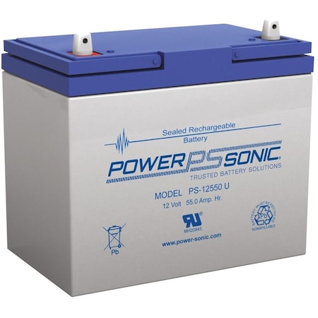 Power-Sonic Power Sonic PS-12550U - 12V 55Ah Rechargeable Sealed Lead Acid (SLA) Battery PS-12550 U
