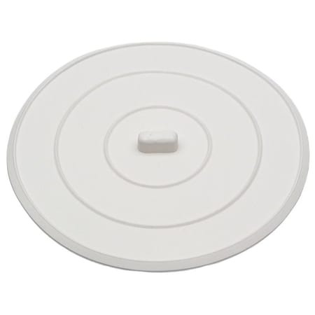 Danco Sink Stopper, Flat Suction, Rubber, White, For Universal Bathroom and Kitchen Sink 89042